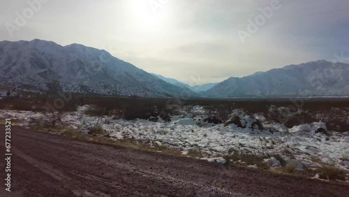 Andes mountain range in the Potrerillos area of ​​Mendoza Argentina