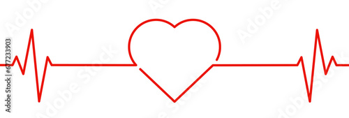 Heart heartbeat cardiogram seamless line vector