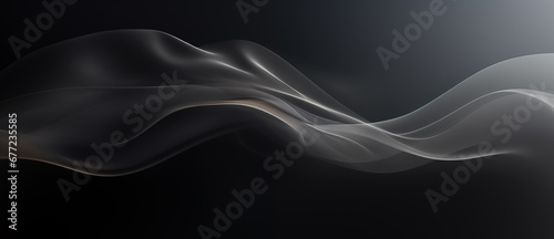 Abstract black background with wavy lines