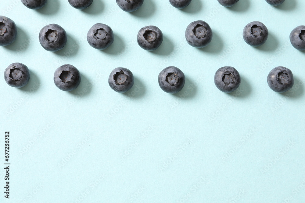 blueberries on a colored background blueberries on a colored background