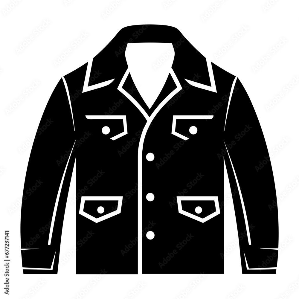 Simple Icon Illustration Of Man’s Jacket with Glyph Style. SVG Vector Simple Icon Illustration Of Man’s Jacket with Glyph Style. SVG Vector