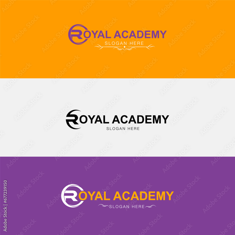 Royal Lettering Logo and Unique R Letter Logo
