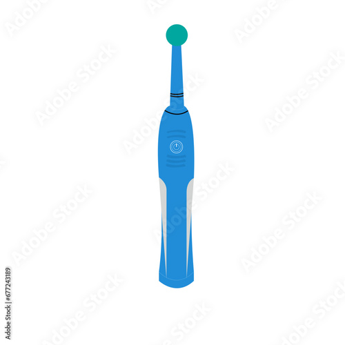 electric toothbrush line icon on white .