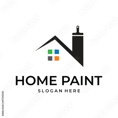 house painting  logo icon vector template  illustration design