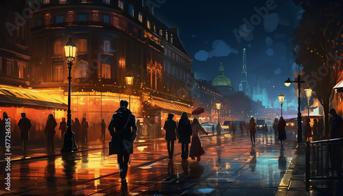 A_captivating_night_scene_on_a_bustling_city_