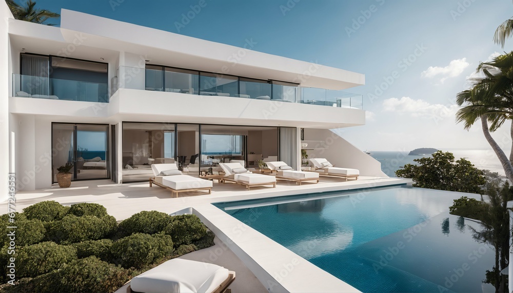 Luxury hotel with pool - Beachfront property with sea view - Perfect for vacation home - Sunbed on sundeck Luxury hotel with pool - Beachfront property with sea view - Perfect for vacation home - Sunbed on sundeck