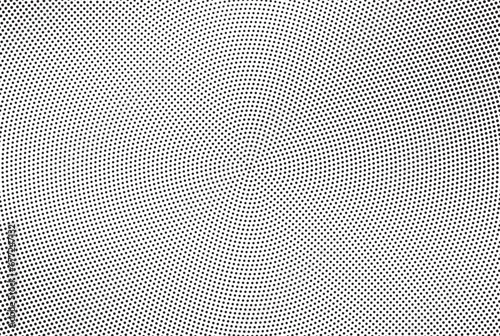Black and white dots background. Halftone effect gradient pattern. Dotted gradient vector pattern illustration, monochrome halftone polka background graphic, horizontal seamless circle dotted backdrop