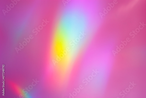 Defocused abstract purple background with rainbow flare from sunlight, holiday backdrop, celebration wallpaper. Colorful sparkle sun glare, Glittering aesthetic textured photo pattern, trend