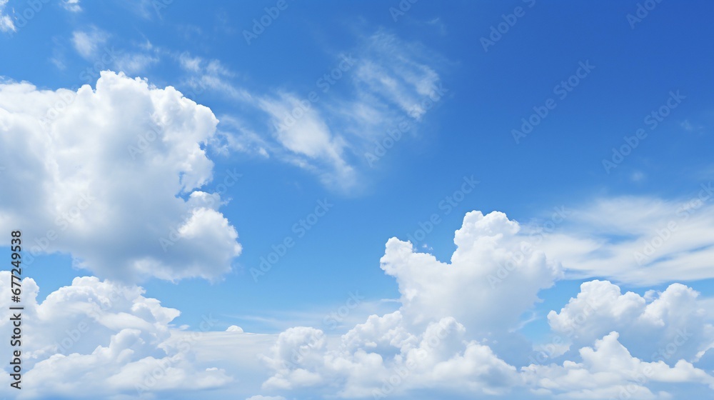 a blue sky with white clouds