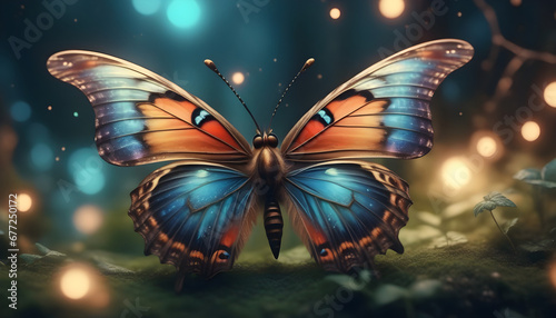 Butterfly summer flower ai generated © Ebad