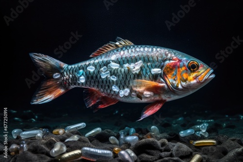  A Trash Fish's Tale in the Symphony of Pollution, Echoing the Urgency of Environmental Reckoning © ChaoticMind