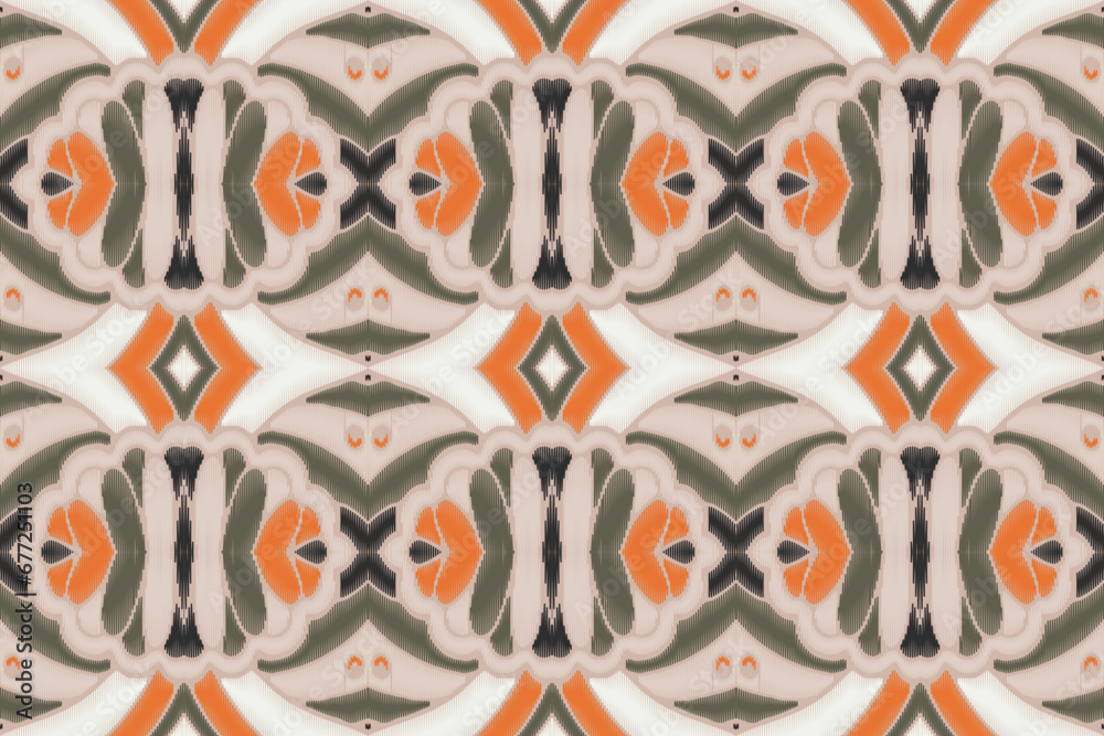 Ethnic abstract Pattern Seamless ikat pattern in tribal, folk embroidery, and Asia style. Aztec geometric art ornament print. Design for carpet, wallpaper, clothing, wrapping, fabric, cover. Ethnic abstract Pattern Seamless ikat pattern in tribal, folk embroidery, and Asia style. Aztec geometric art ornament print. Design for carpet, wallpaper, clothing, wrapping, fabric, cover.