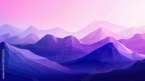 Purple mountains stylized graphic design landscape  © Fred