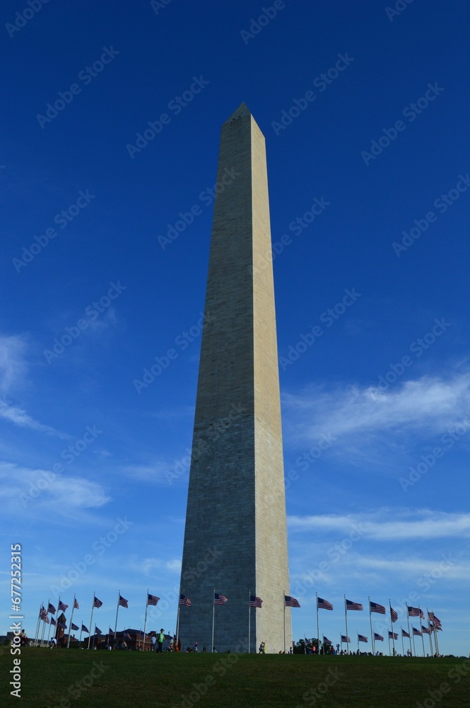 Vertical shot of the Washington monument in Washington, D.C., United States.