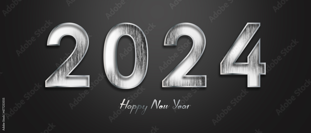 happy new year 2024 with a black and white concept happy new year 2024 with a black and white concept