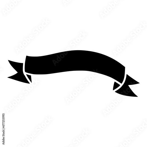 Free Download curve wavy flag silhouette of ribbon band or glyph ribbon illustration - GFXLoad
