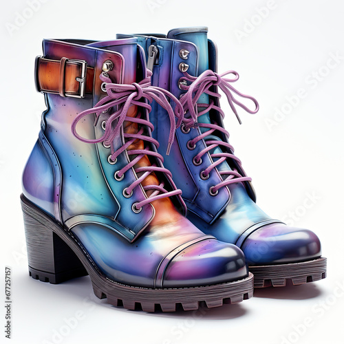 watercolor Ankle Boot clipart, Generative Ai