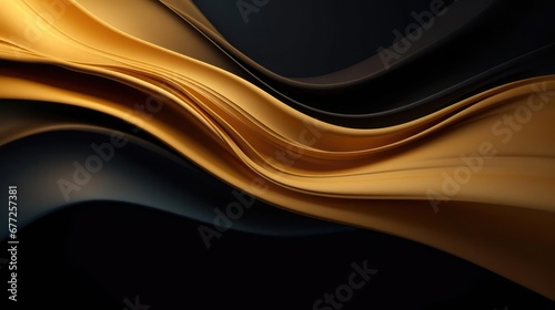 Waves of Gold and Black Silk 