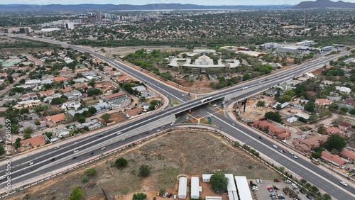 Traffic overpass bridges in Gaborone, Botswana, Africa