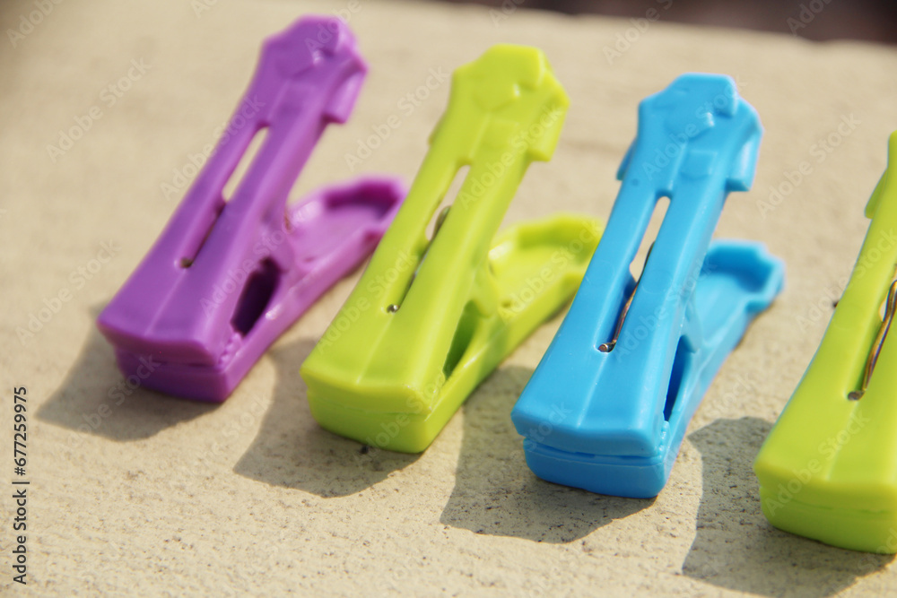 Naklejka premium Cloths Hanging clip layout.