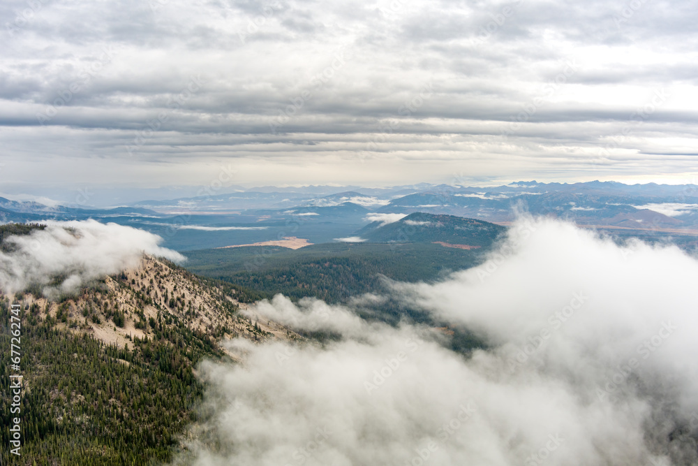 Aerial View of the valley near Stanley Idaho Aerial View of the valley near Stanley Idaho