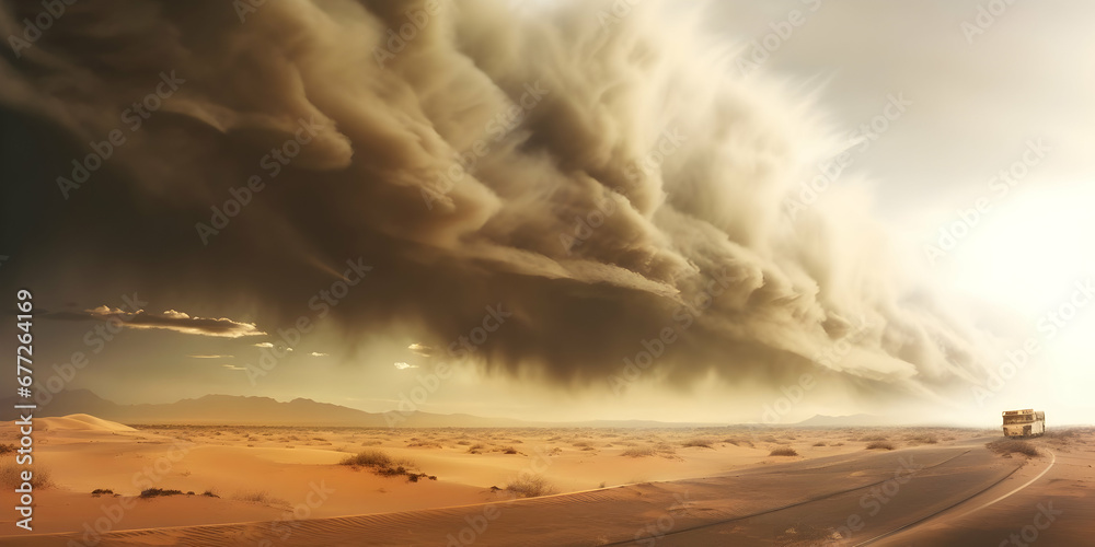 Sandstorm in the desert