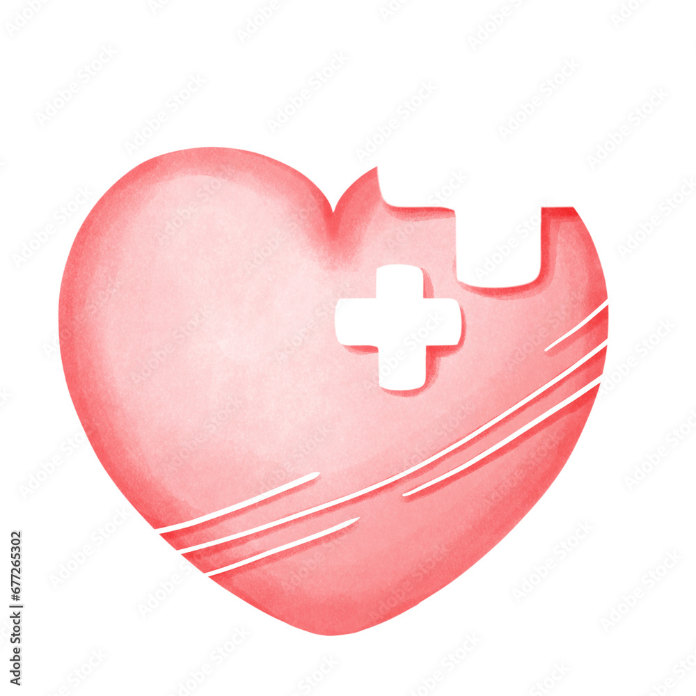 Obraz premium heart with cross