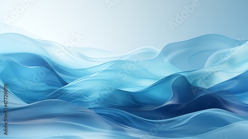 Beautiful blue and blue abstract wave wallpaper in blue and blue, modern blue abstract geometric background for wallpaper banner, catalog flyer, flyer cover. Generate AI