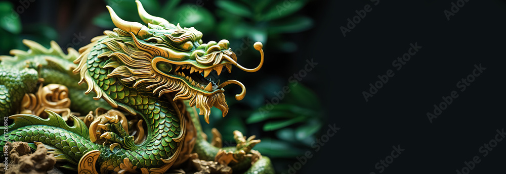 Symbol of Chinese New Year 2024 Majestic Green Dragon. Traditional Asian zodiac sign according to Eastern lunar calendar Symbol of Chinese New Year 2024 Majestic Green Dragon. Traditional Asian zodiac sign according to Eastern lunar calendar