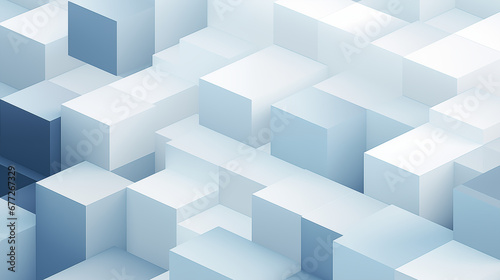 3D Puzzle Style Background  Minimalist Isometric Cubes in a Clean and Modern Design