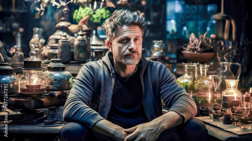 Wallpaper Mural Person in Burnout Migraine Headache Deep Sadness Mental Pain Wallpaper Magazine Poster Background Digital Art Torontodigital.ca