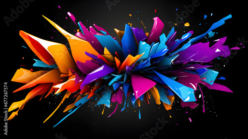 abstract colorful splashes