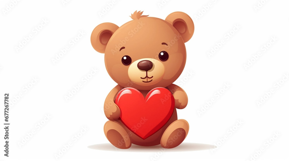 Valentines day background, abstract panorama background of a sweet teddy bear with red heart. Design for valentine card, invitation card. Copy space available. Beautiful design for valentine. Valentines day background, abstract panorama background of a sweet teddy bear with red heart. Design for valentine card, invitation card. Copy space available. Beautiful design for valentine.