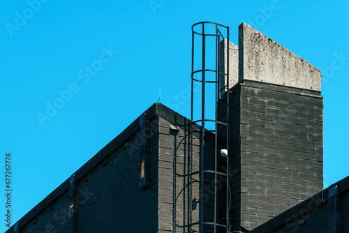 Mild steel industrial chimney ladder