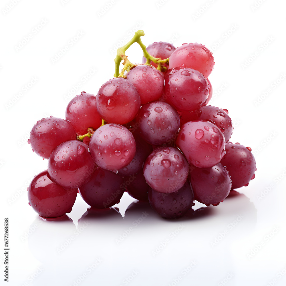 red grapes isolated on a white background. red grapes isolated on a white background.