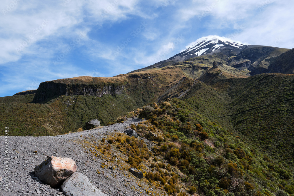 Hiking path on a volcano