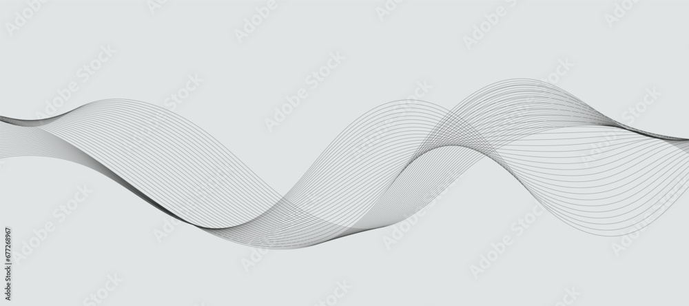 Abstract vector background with black wavy lines. Abstract vector background with black wavy lines.
