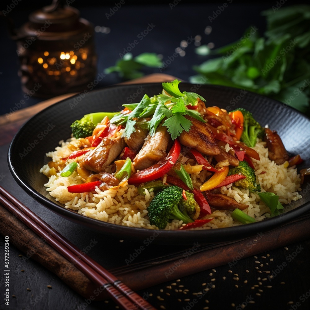 stir fried chicken with vegetables stir fried chicken with vegetables