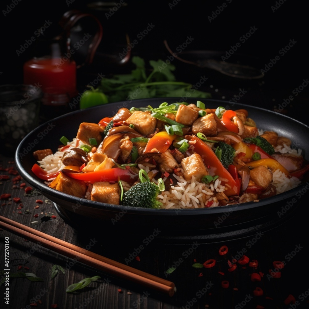 stir fried chicken with vegetables stir fried chicken with vegetables