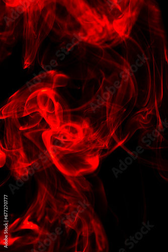 red Smoke Cigarette in Dark Background
