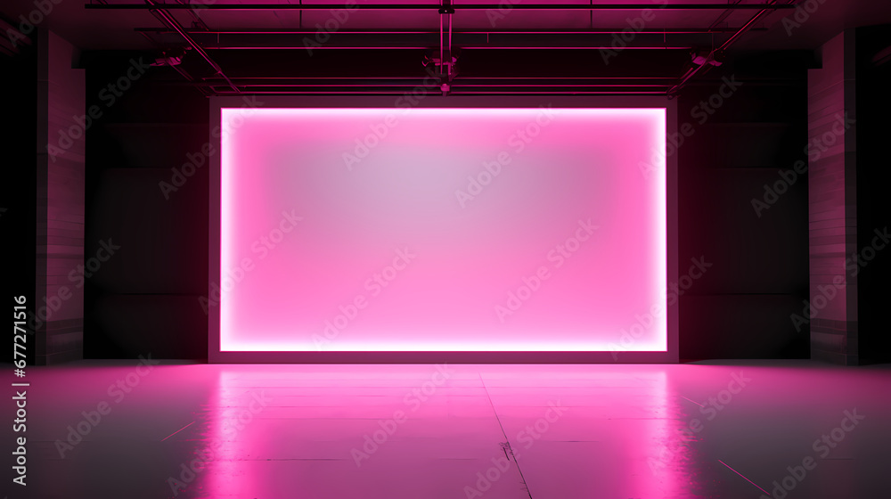 Dark shooting studio with lighting equipment product booth scene, e-commerce, podium, stage, product demonstration background, PPT background, 3D rendering