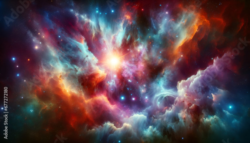 Space background with nebula, stars, and deep space, capturing the cosmic mystery.