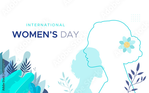 International women's day celebration vector design. featuring illustrations of women and flowers.
women's day, gender equality.