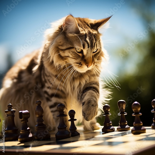 monarch on chess board