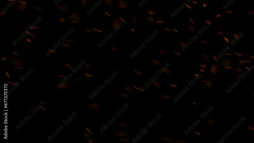 Huge falling VFX dust particles are isolated on a black background for composition. Huge falling VFX dust particles are isolated on a black background for composition.