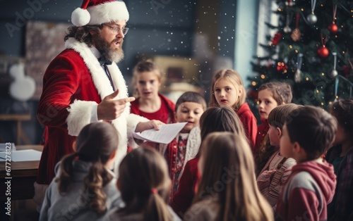 insegnante stressato a natale photo