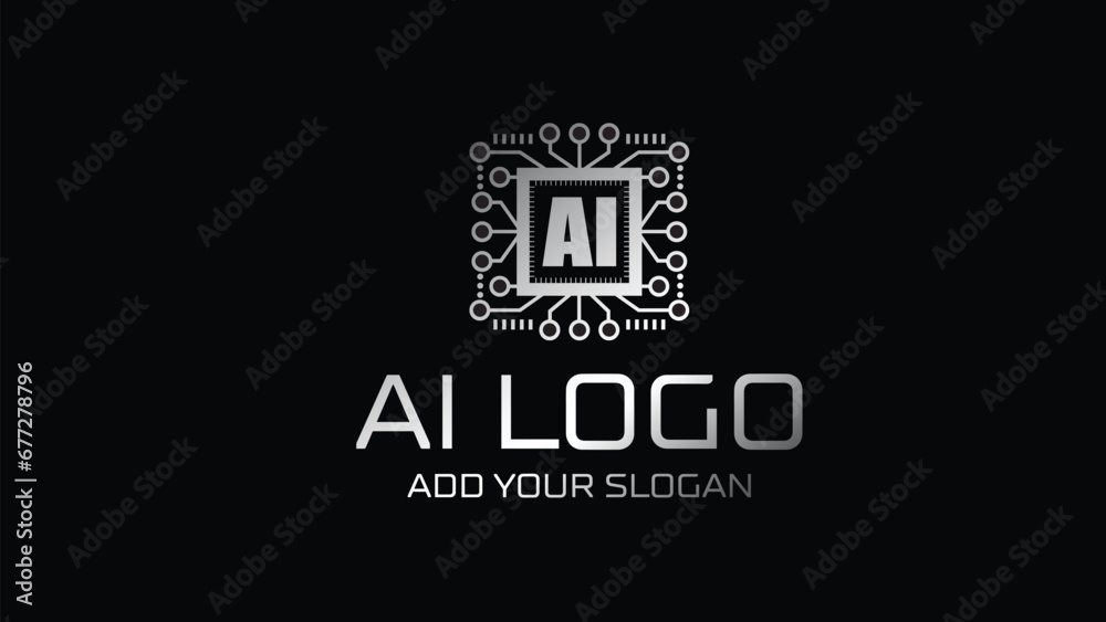 Artificial intelligence icon vector AI sign for graphic design, logo, website, social media, mobile app, UI illustration.