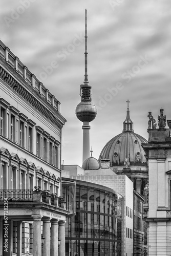 Obraz na plátně Berlin, Germany. Cityscape of East Berlin.