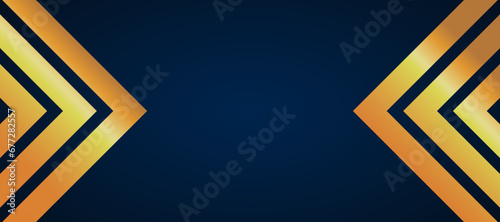 Abstract art deco luxury pattern, golden geometric line shapes, linear card decoration, seamless golden diagonal lines on blue background