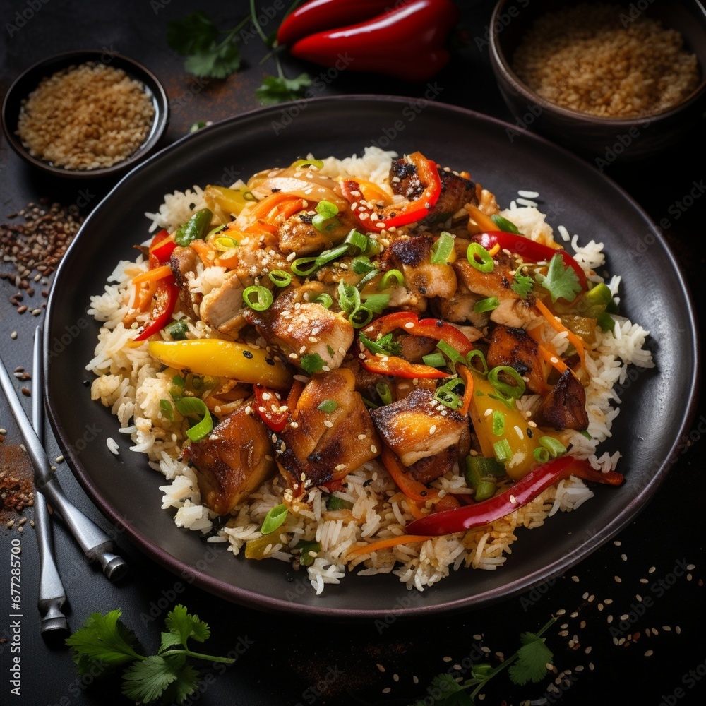 stir fried chicken with vegetables